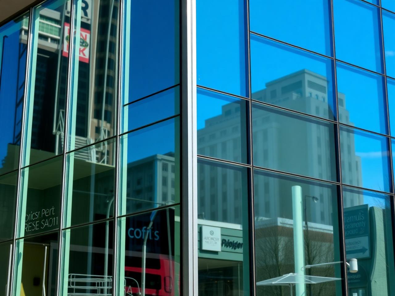 Commercial storefront glass