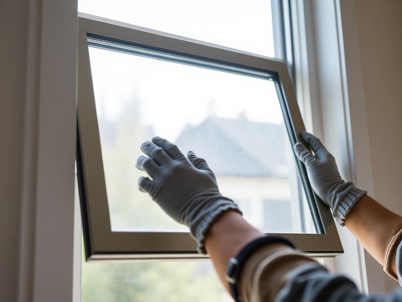 Residential window glass installation